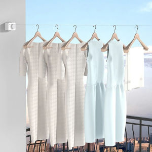 Móc Treo Phơi Quần Áo Dây Cáp Chịu Lực Invisible Hangers Clothesline cao cấp 4.2m 🔰Phụ Kiện Thuận Lợi🔰