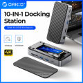 ORICO M.2 SSD NVMe/SATA bao vây loại C HUB trạm nối với 256GB SSD 4K 60Hz hdmi-com 100W PD SD/TF cho phụ kiện máy tính Ổ đĩa cứng gắn ngoài. 