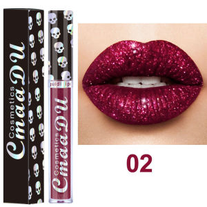 CmaaDu 8-Color Skull Lip Gloss - Design Hydrating Waterproof Smudge-Proof 3.5ml