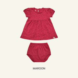 IKAVOU - Lora Dress Set - Dress Setelan Anak Perempuan (Korea Inspired) 1-2 Tahun