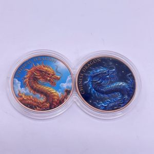 【discount store】Dragon Collection .999 Copper Coin Fantasy Fire Water Galaxy Dragon Commemorative Medal Collectible Coin Souvenir Gift