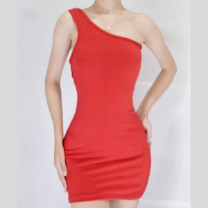 CLOTHINGHUB RED Lovely One Shoulder Dress