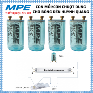 (MPE) Con chuột tắc te starter con mồi dùng cho các loại bóng đèn LED tuýp/tube huỳnh quang