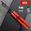 Anti slip integrated aluminum alloy handle, folding butterfly practice tool, cool bottle opener style. 