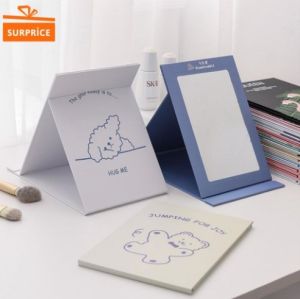 Cermin Buku Lucu / Kaca Rias Portable / Korean Travel Makeup Mirror / Cermin Travel / Cermin Buku / Meja / Rias / Travel Lipat / Kaca Rias Portable / Kaca Portable / Kaca Cermin Lipat / Cermin Make Up Lucu / Cermin Buku Besar