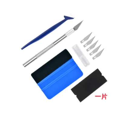 7Pcs/Set Car Vinyl Tint Film Wrapping Felt Squeegee Cutter Installing Tool Kit Auto Sticker
