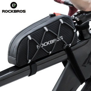 ROCKBROS 1L Water Bike Bags Repellent Reflective Front Top Frame Tube Bag Large Capacity Ultralight Bike Bags Cycling Pannier Mountain Bike Accessories