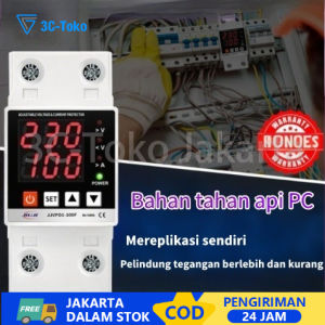 Digital Din Rail Over Under Voltage Protection Self-recoverable 220V 40A - VAP-2P - White