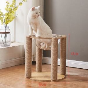 Cat Scratch Tree Cat Tree Cat Tower Cat Scratch Post Cat Tree Tower Cat Condo Cat Condo Cat Tree Climbing Cat Tower Solid wood sisal multi-layer column integrated small size