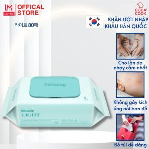 Khăn giấy ướt đa năng Hàn Quốc gói lớn 80 tờ- Light 80