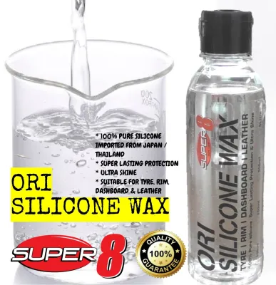 Super8 Pro Silicone Wax Tire Rim Silicon Polish Tire Black Care Shine Car Restorer Renew Coating UV Protector Motorbike Automobile Water Repellent