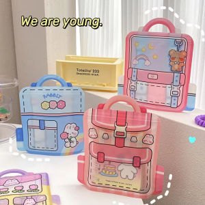 6PCS Cute Cartoon Schoolbag Shape Candys Packaging Bags for Childrens Birthday Wedding Creative Party Favor Gift