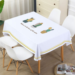 Table Cloth Waterproof Oil Proof Thick White Rectangular Square Dust Proof Wipeable Outdoor Indoor Dining Table Tea Mat