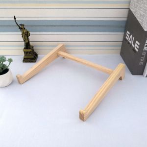 Kệ đế tản nhiệt laptop bằng gỗ thật 2 độ dốc nhỏ gọn phong cách Bắc Âu màu gỗ tự nhiên chắc chắn tiện lợi