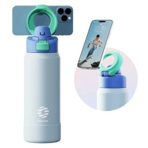 Fjbottle 710/950ML Stainless Steel Sports Water Bottle with Magnetic Phone Holder Bouncing Cover Insulation Cup Magnetic Thermos2026