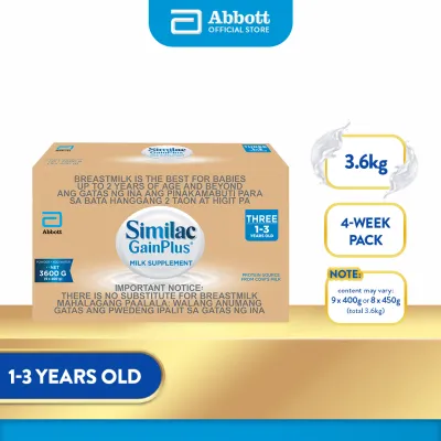 Similac GainPlus 3.6kg for Children 1-3 Years Old Milk Supplement Powder