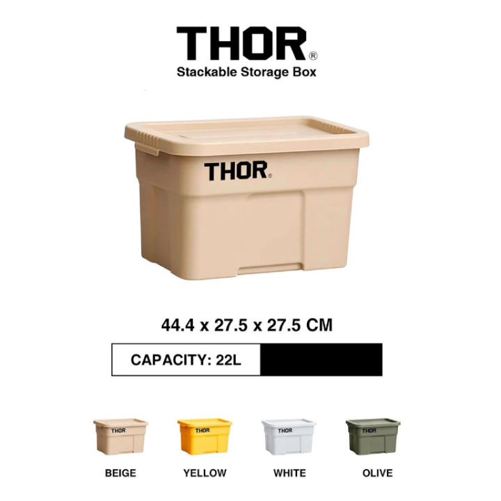THOR Storage Box 22 Liter Camping Durable and High Quality Large