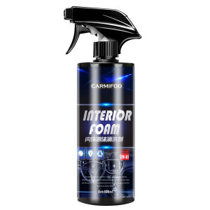 น้ำยาขัดเบาะรถ 500ml ขจัดคราบ บำรุงรักษา และดับกลิ่น 3 in 1 น้ำยาซักเบาะรถ ไร้ล้างน้ำ