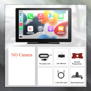 Asawin CP91 Car Play 4K Dash Cam Wireless Apple Carplay & Android Auto with 1080P Backup Camera Front 4k Rear 1080P