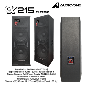 Speaker Double 15 Inch Aktif Pasif AUDIO ONE CX 215 1200-3000 Watt Original I DM