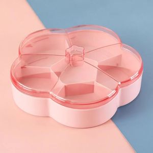 Toples Lebaran Sekat 5 Kotak Penyimpanan Candy Tray Dengan Tutup W6688