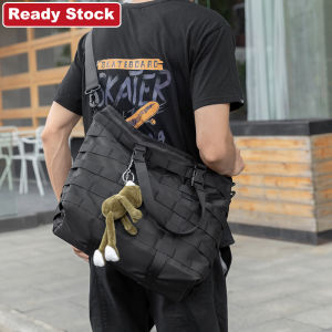 กระเป๋าไนลอนกันน้ำของผู้ชายกระเป๋าสะพายแล็ปท็อปแบบสบายๆกระเป๋าสะพายไหล่