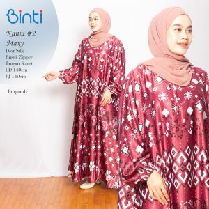 DRESS JUMBO LD 140 4XL XXXXL MELVA KANIA BAHAN SILK ORIGINAL By BINTI / GAMIS JUMBO TERBARU Muslim Wanita Pesta Lebaran Mewah Crinkle Dewasa Maxi Kondangan Simple Remaja Syari
