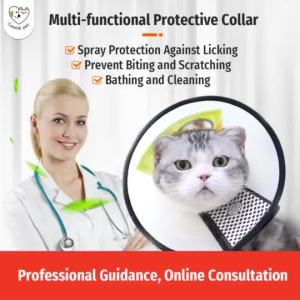 Cassiel  Elizabeth Cone E Collar Adjustable Cover For Anti Scratch Licking Bite For Dogs & Cats