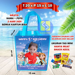 (40 PCS MINI) Tas Pesta Ulang Tahun Anak Karakter / Tas Pesta Ultah Anak Karakter Murah / Goodie bag ultah karakter bebas request /souvenir ultah free design /Tas ulang gratis tambah nama dan foto anak/ tas ultah termurah dan terlaris