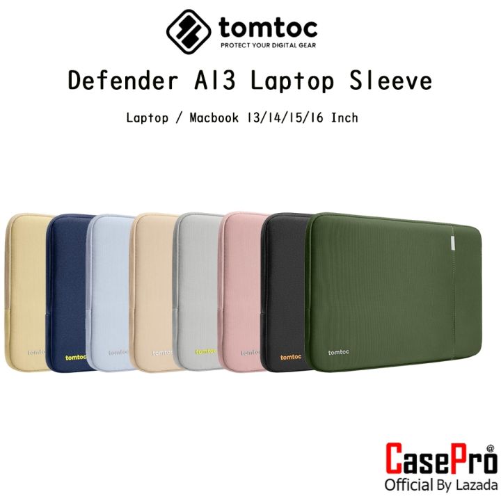 Tomtoc Defender A13 Laptop Sleeve ซองกระเป๋าแบบผ้าเกรดพรีเมี่ยม สำหรับ Macbook/Laptop 13/14/15/16 Inch