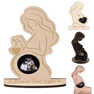 NCNC ดีไอวาย กรอบรูปอัลตราซาวด์ อัลตราซาวนด์ทารก งานทำมือ กรอบรูปทำจากไม้ ทนทานต่อการใช้งาน หัตถกรรมหัตถกรรมหัตถกรรม ป้ายทารกยืนอัลตราโซนิก ครอบครัวของคุณ