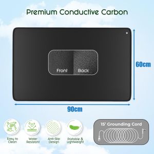 Grounding Mat Earthing Mat Reconnect to The Earth EMF Protection for Foot Treatment to Reduce Pain Inflammation