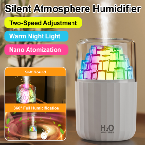 Mini Humidifier Volcano Melt Mute Humidifier Colorful Ambient Light Humidifier