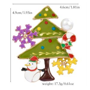 GUAIP Sáng bóng Trâm cài áo hình cây thông Noel Khoét rỗng Hợp kim Huy hiệu đính đá Đồ trang trí cho tiệc mùa đông. Men tráng men Ghim cài áo lễ hội Các buổi tiệc Giáng sinh.