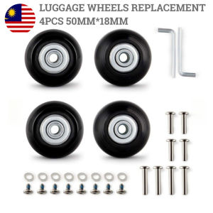 4PCS 50MM Luggage Wheels Replacement Rubber Suitcase Luggage Roller Repair