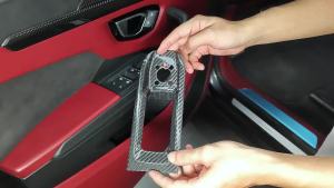 Cornerr Real Carbon Car Window Lift Switch Panel Cover Sticker For Lamborghini URUS 2018-2025 Car Interior Accessories H5K8Q