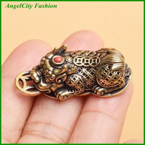 AngelCity Fashion Store Brass Animal Pixiu Charms Pendant Statue Ornament Chinese Miniature Figurines Home Office Tabletop Decoration Accessories
