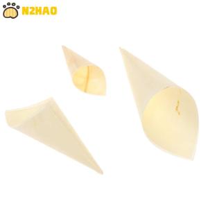【N2HAO】 50pcs Disposable Wood Appetizer Cones Ice Cream Cone Cups Party Candy Cones
