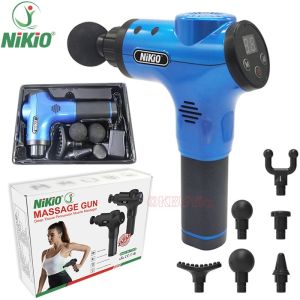 Súng massage súng giãn cơ máy massage cầm tay Nikio NK-170B công nghệ massage có 5 chế độ đấm mạnh mẽ phù hợp cho mọi đối tượng 6 đầu massage