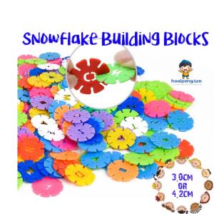Snowflake Building Blocks (100Pcs 3.0cm/4.2cm) Montessori Assembling Blocks