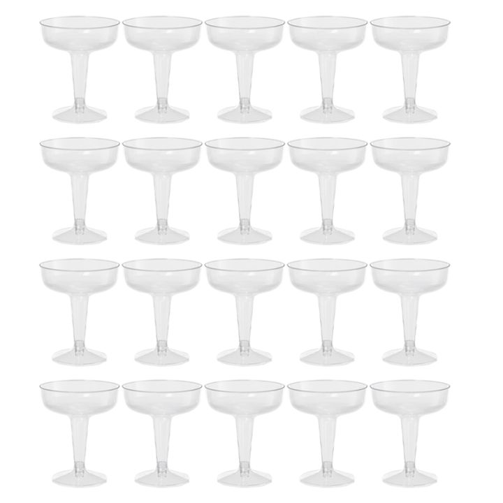 New Plastic Champagne Flutes Disposable - 20Pcs Clear Plastic Champagne ...