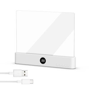 Local 2 in 1 Reading Lamp LED Flat Panel Book Light USB Rechargeable Eye Protection Night Vision for Students Indoor Night Light Use