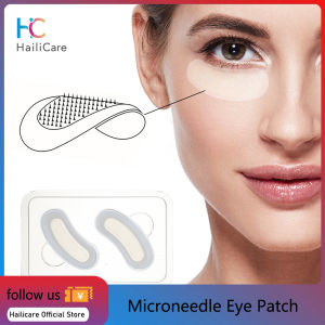 Hailicare Hyaluronic Acids Microneedle Eye Patch Skin Care Whitening Moisturizing Wrinkles Fine Lines Dark Circles Removal Hyaluronic Acid Eye Mask Eye Pads Beauty Cosmetics