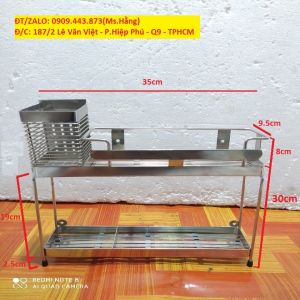 KỆ PHÒNG TẮM- GIA VỊ 2 TẦNG INOX-SUS 304 CAO CẤP