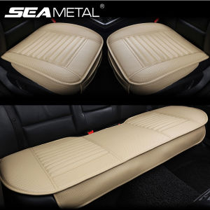 SEAMETAL Universal Car Seat Cover PU Leather Seat Cushion Breathable Protector Pad Mat Auto Interior Accessories for Four Seasons