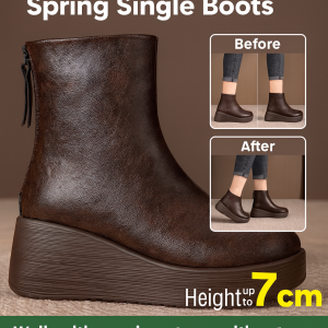 Genuine soft leather single boots
