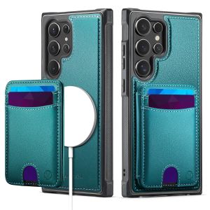 for Samsung Galaxy S26/S25/S24 Ultra S26/S25/S24 Plus Case WalletCompatible Magsafe RFID Blocking 2-in-1Bi-fold Wallet Flip CaseRemovable PU Leather Stand StylePhone Case for Samsung Galaxy S26- Black