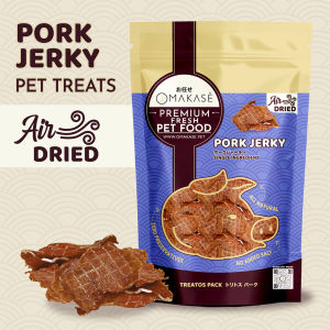 OMAKASE AIR DRIED Pork Jerky Dog & Cat Single Ingredient Dehydrated Pet Treats