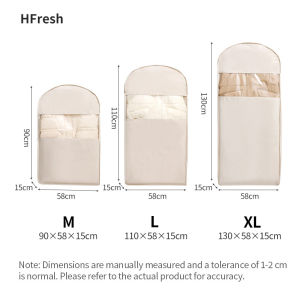 BHQ Down Jacket Compression Anti-dust Cover Wardrobe Clothes Anti-dust Bag Hanging Style Clothes Hanging Coat Cover Bag