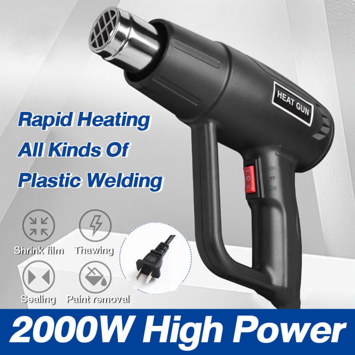 Heat Gun 2000W 300W Electric Heat Shrink Gun Hot Air Bottle Plastic ...